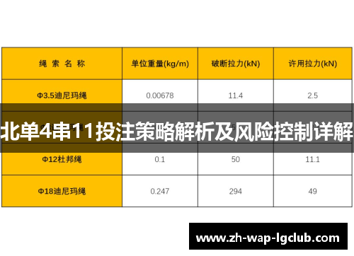 北单4串11投注策略解析及风险控制详解 北单4串11投注策略解析及风险控制详解